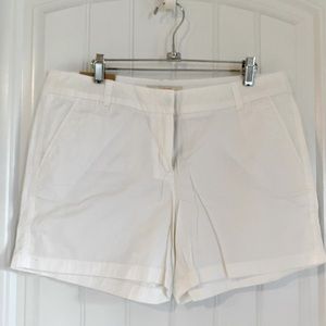 JCrew Factory Women’s White Shorts, New with Tag, size 12, 5in length.